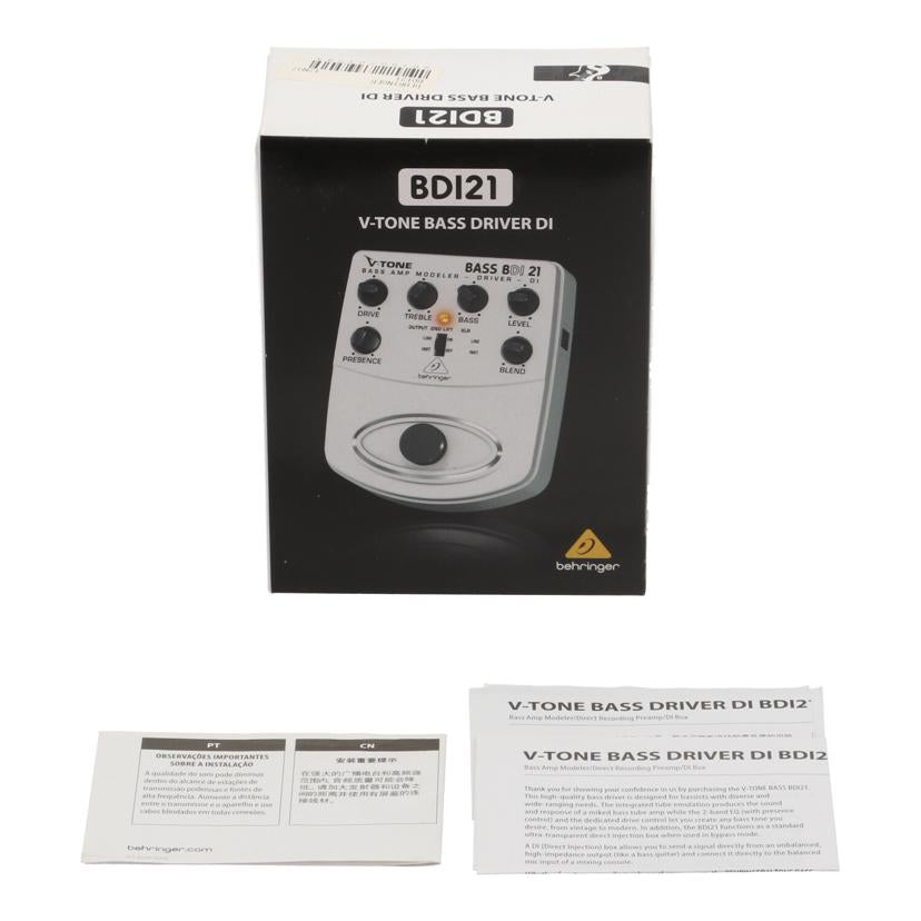 BEHRINGER ベリンガー /ベース用プリアンプ/ダイレクトボックス/BASS BDI 21//S1600828294/Aランク/62