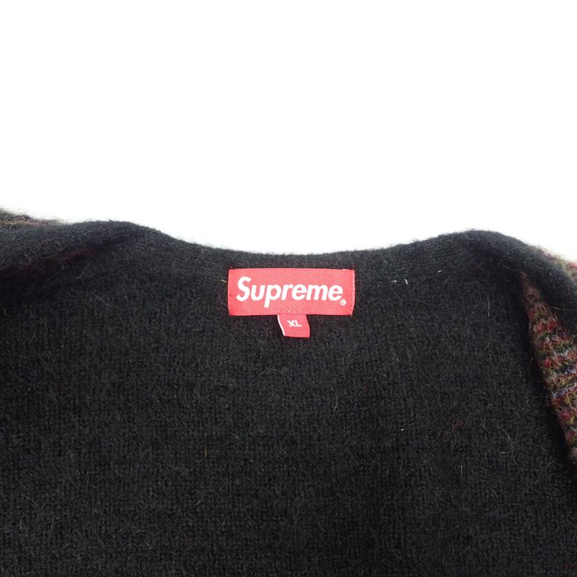 Supreme シュプリーム/★Supreme22SSブラッシュドグリッドモヘアカーディガンマルチサイズ//XL/ABランク/62