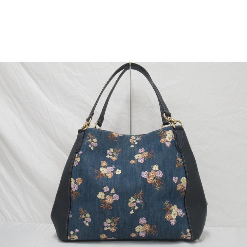 COACH/トートバッグ/フローラル・デニム×レザー/91047//A20**/ABランク/63
