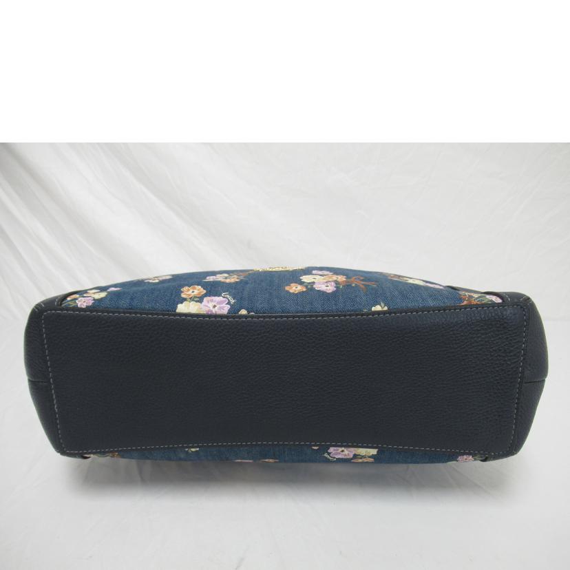 COACH/トートバッグ/フローラル・デニム×レザー/91047//A20**/ABランク/63