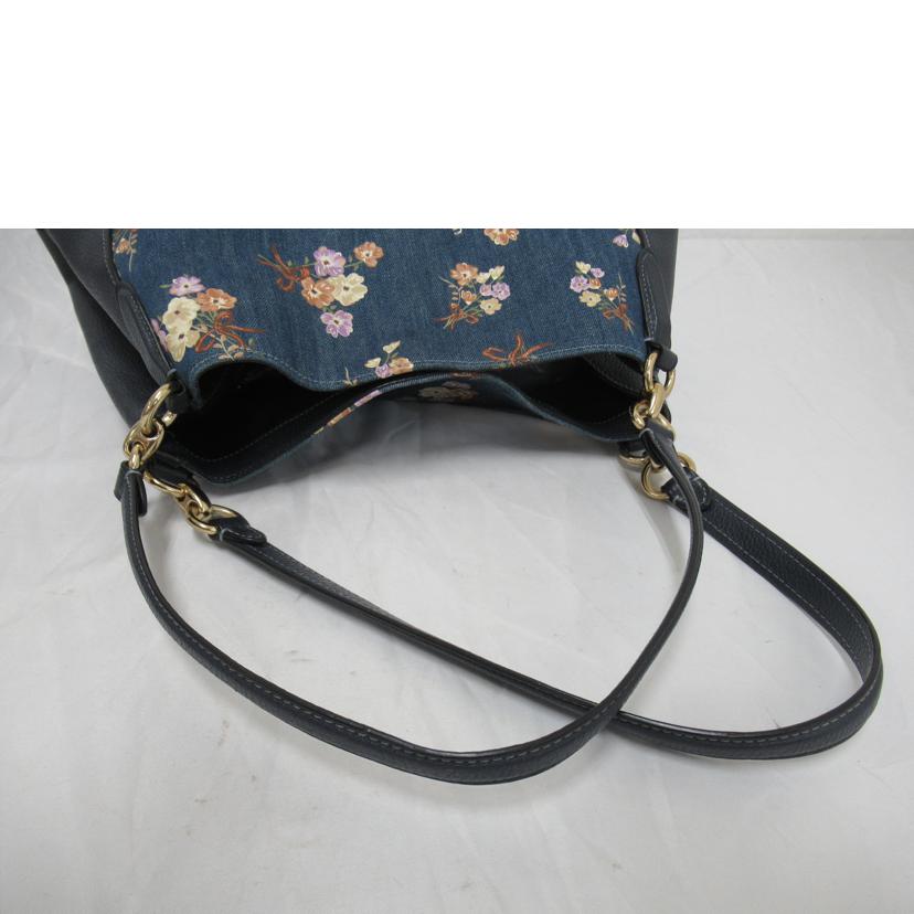 COACH/トートバッグ/フローラル・デニム×レザー/91047//A20**/ABランク/63