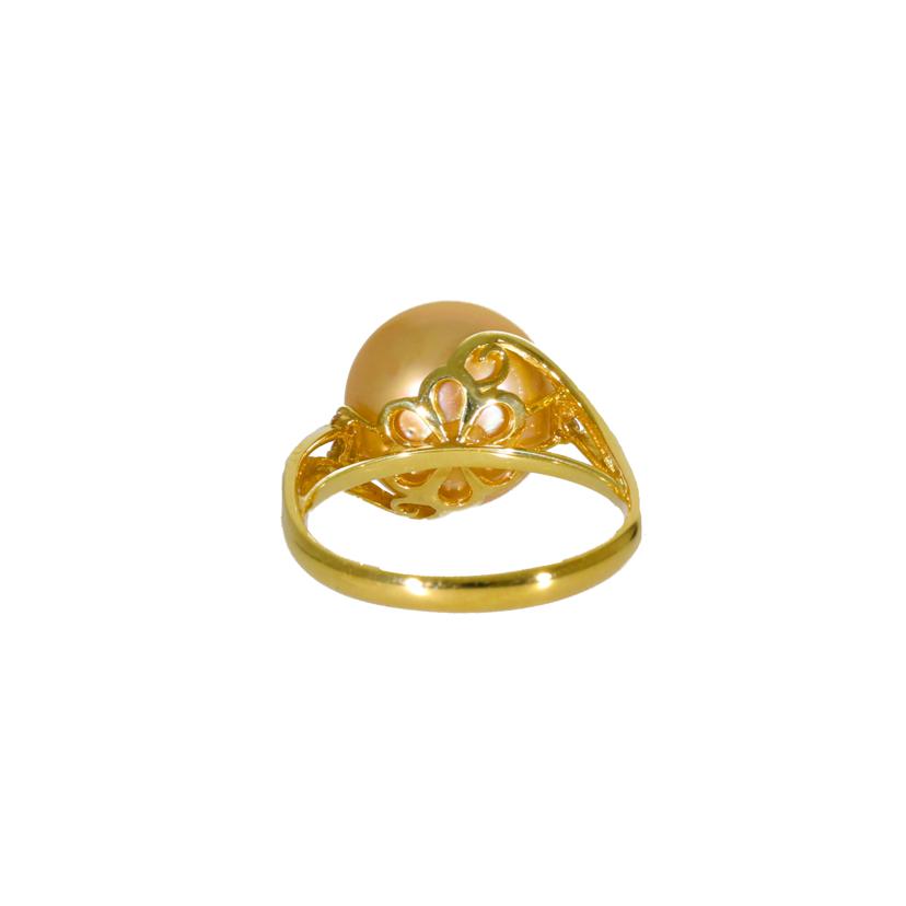 K18ゴールデンパールダイヤリングD0.08ct //ABランク/05