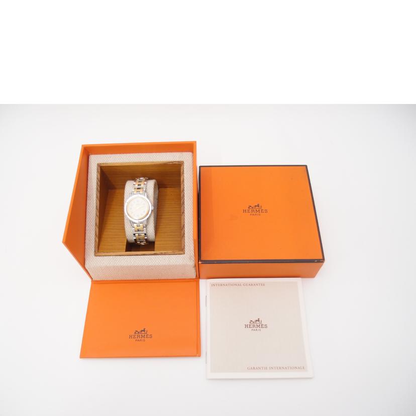 HERMES エルメス/クリッパー/アイボリー文字盤/クォーツ/CL4.220//941***/ABランク/69