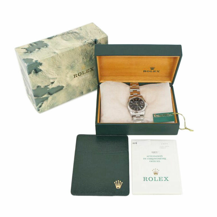 ROLEX ロレックス/オイスターパーペチュアル・デイト・ブラック/P番/15200//P28****/ABランク/40