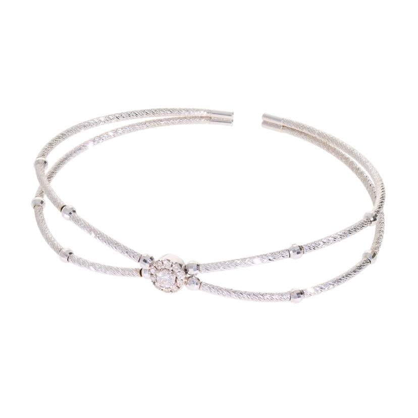 / K18WGダイヤブレスレット0.19ct//Aランク/05