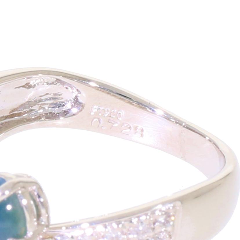 /◎Pt900アレキサンドライトキャッツアイダイヤリング0.728/D0.30ct//Aランク/59