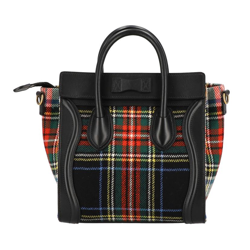 CELINE/ラゲージナノショッパー/タータンフェルト/168242AUV//Aランク/85