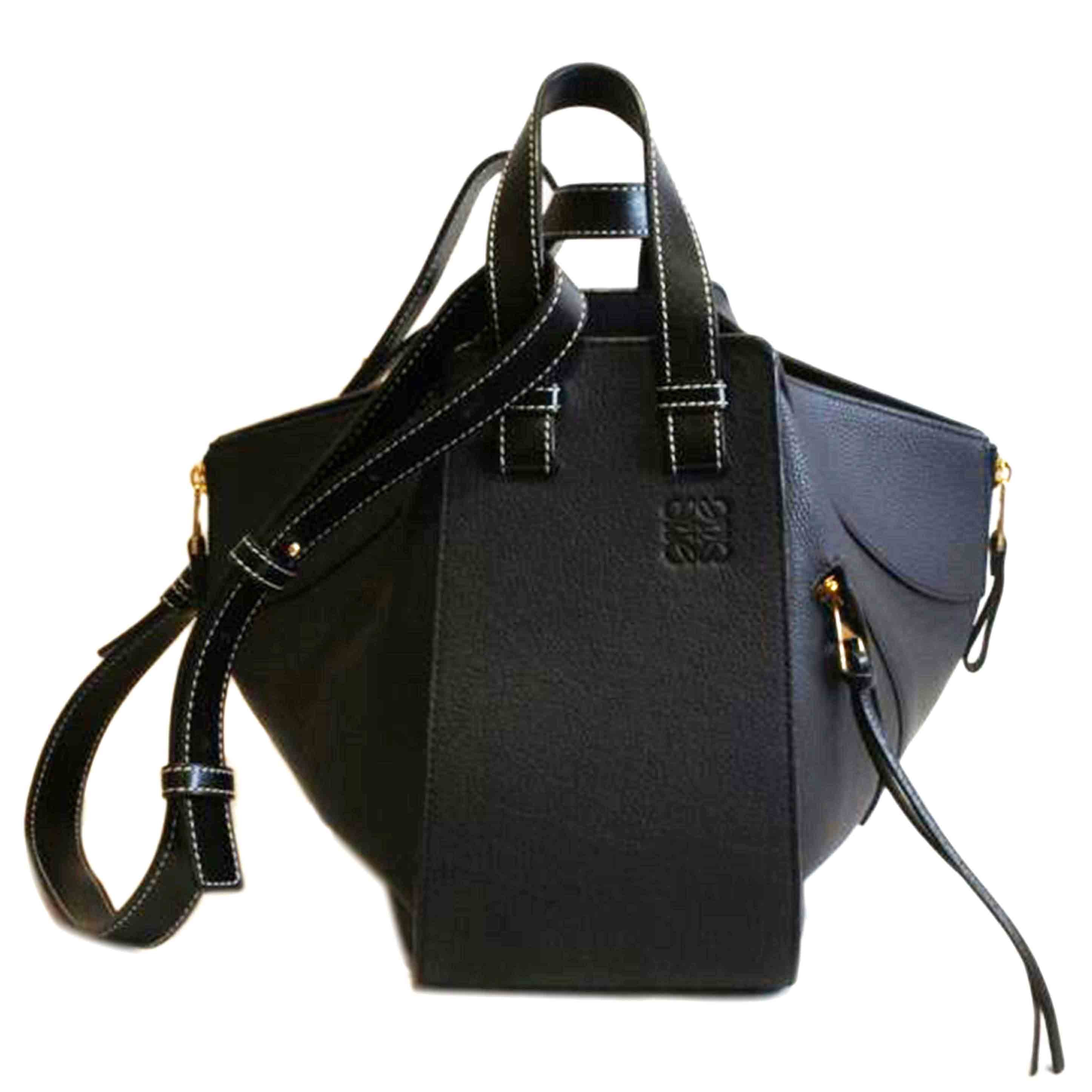 LOEWE ロエベ/ハンモックスモール/グレインカーフ/ネイビーカラーGD金具//Aランク/92