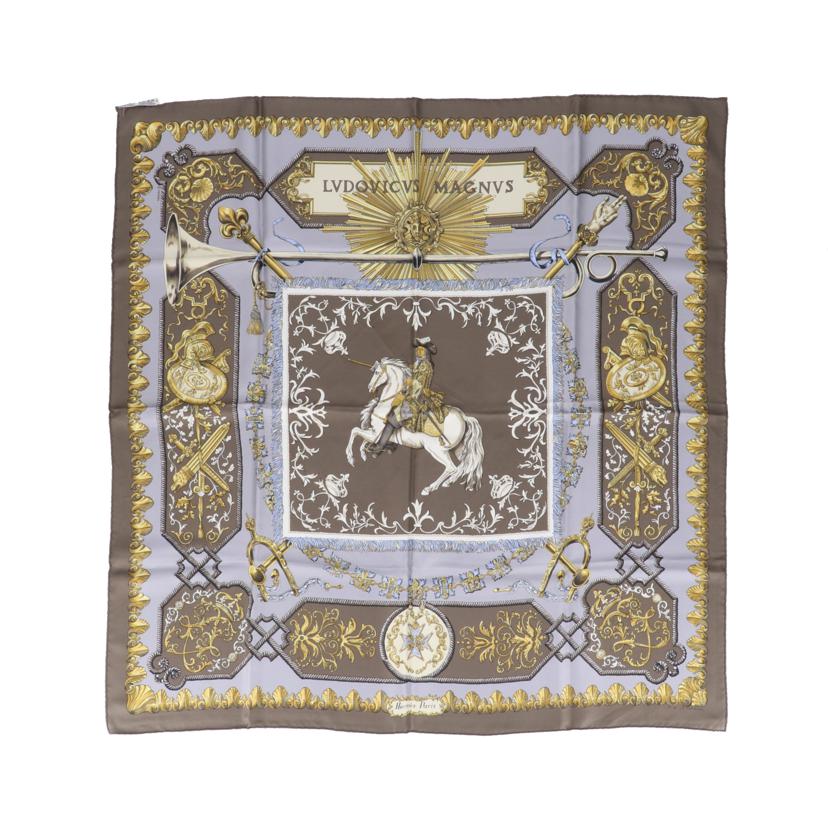 HERMES エルメス/スカーフ/カレ90/白い馬に跨ったルイ14世//ABランク/93