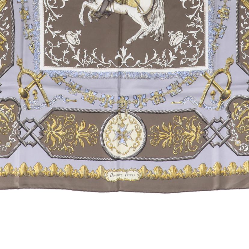 HERMES エルメス/スカーフ/カレ90/白い馬に跨ったルイ14世//ABランク/93