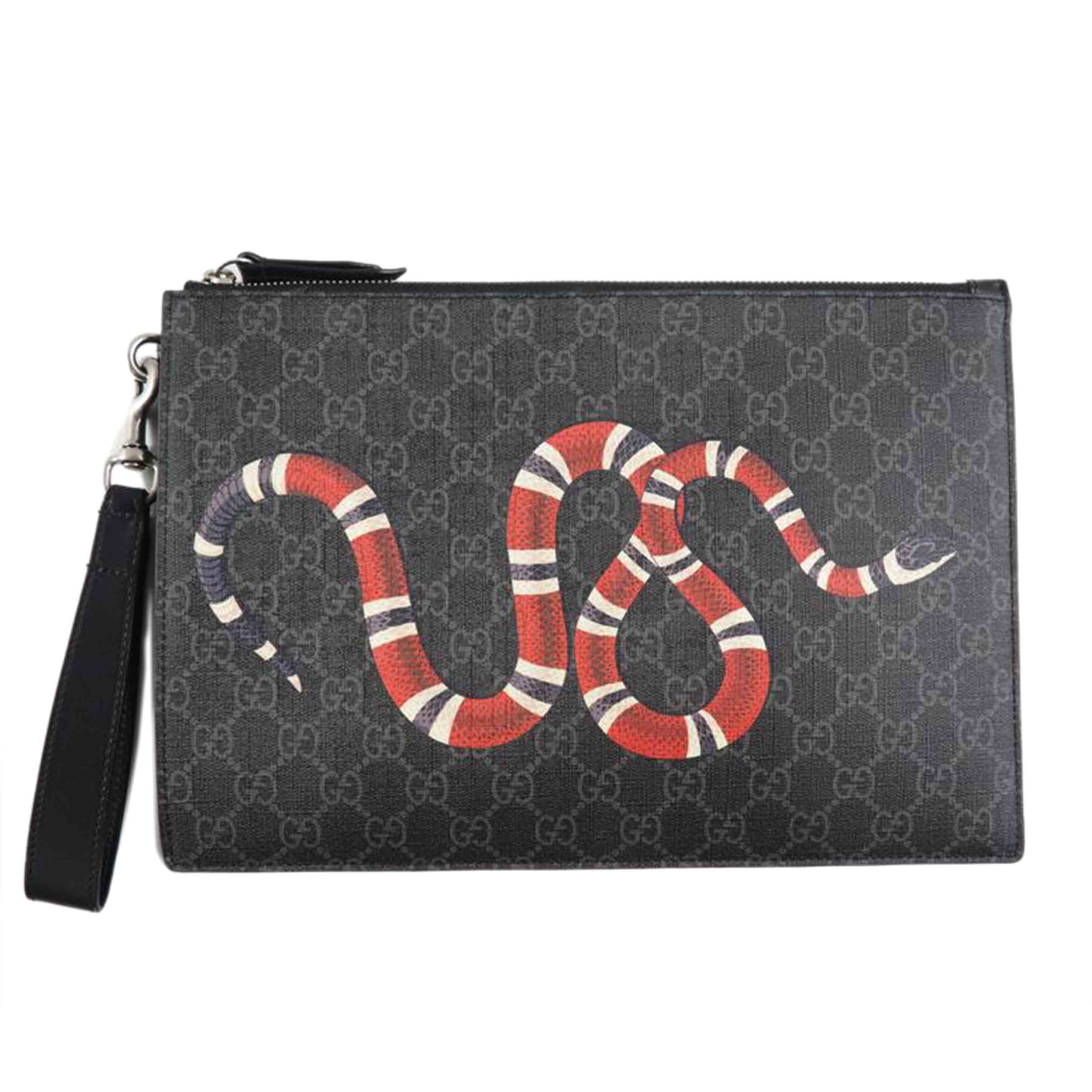 GUCCI グッチ/GGスプリーム/キングスネークプリント/クラッチバッグ/473904//496***/Aランク/79