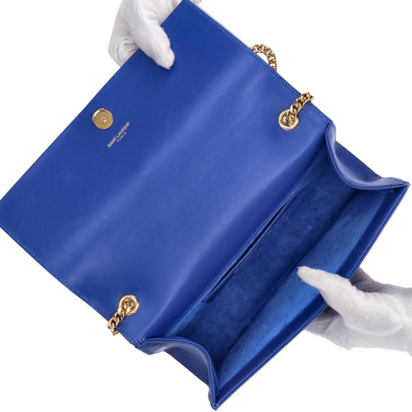 SAINT LAURENT サンローラン/ケイトタッセル/ミディアムチェーンショルダーバッグ/ブルー/354119//C15**/Aランク/18