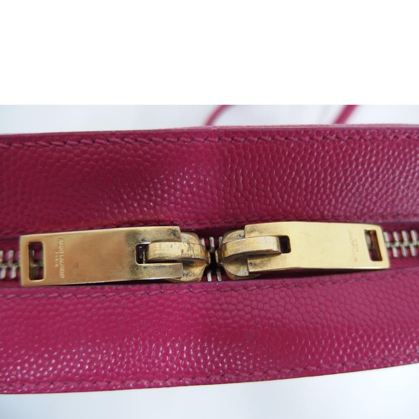 YSL サンローラン/ロゴレザーミニショルダー/ピンク//ABランク/82