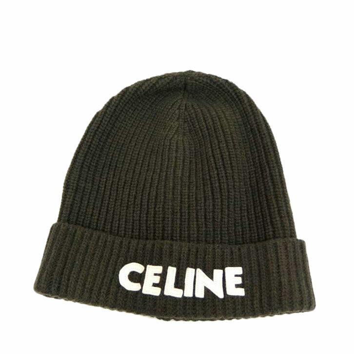 CELINE セリーヌ/ロゴニット帽/グリーン/423P 2A25R 15KH//Aランク/82