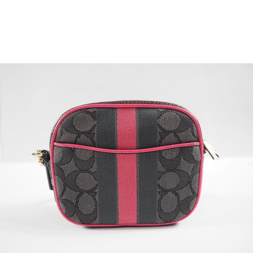 COACH コーチ/ショルダーバッグ/シグネチャー ジャガードストライプ/ブラックワインマルチ/2635//ABランク/79
