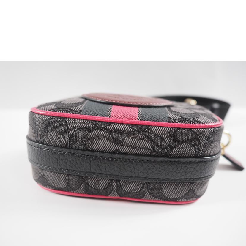 COACH コーチ/ショルダーバッグ/シグネチャー ジャガードストライプ/ブラックワインマルチ/2635//ABランク/79
