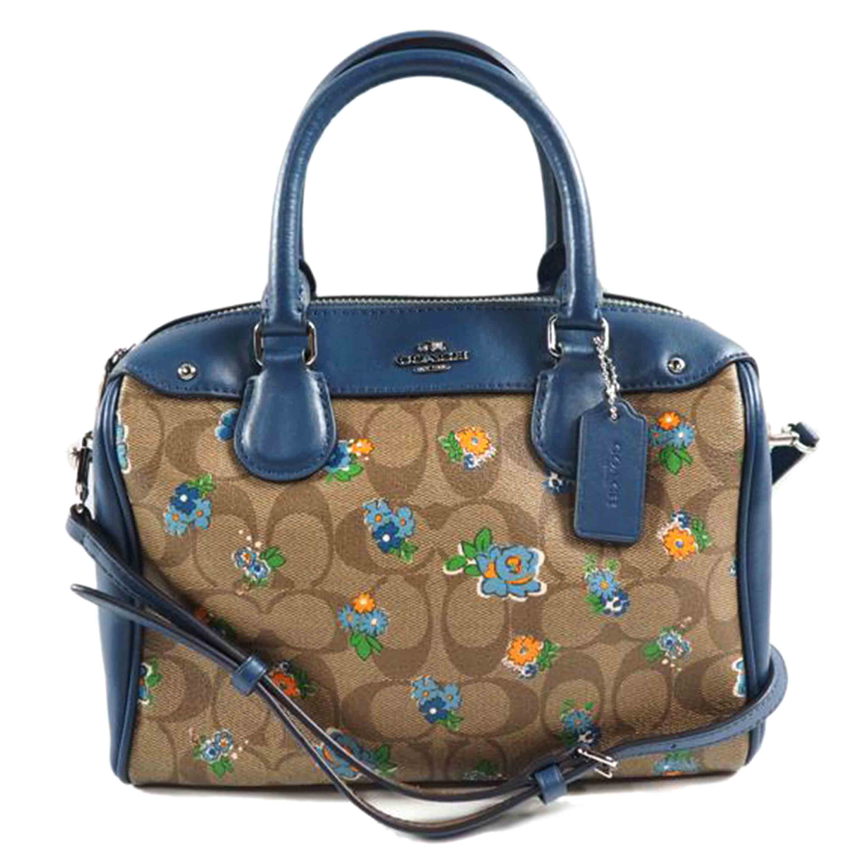 COACH コーチ/2wayミニボストン/シグネチャー ミニベネット フローラルピンク/カーキxブルー/F57534//ABランク/79