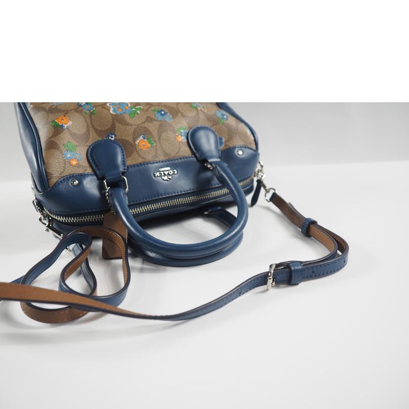 COACH コーチ/2wayミニボストン/シグネチャー ミニベネット フローラルピンク/カーキxブルー/F57534//ABランク/79