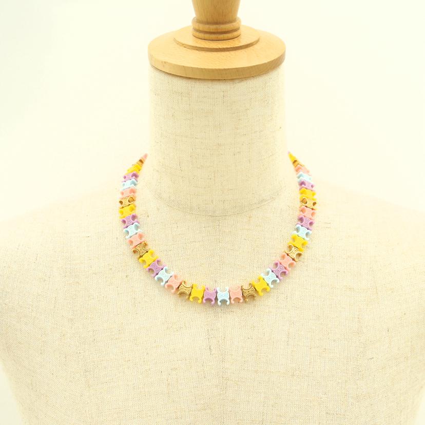 CELINE セリーヌ/ベビーネックレス/マルチカラー/42cm/46Z846BPL//Aランク/69