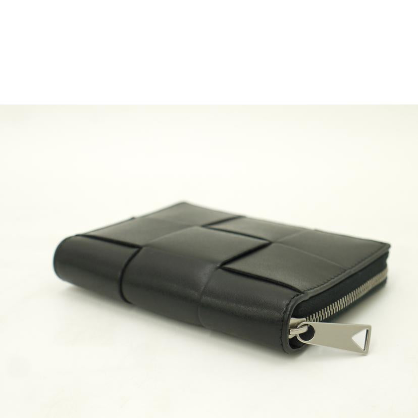 BOTTEGA VENETA ボッテガヴェネタ/マキシイントレチャートラウンドファスナー札入れ/ブラック/649596//SAランク/69