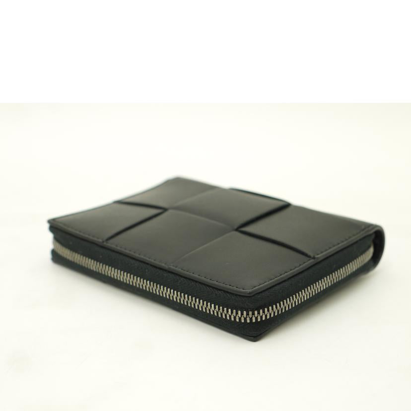 BOTTEGA VENETA ボッテガヴェネタ/マキシイントレチャートラウンドファスナー札入れ/ブラック/649596//SAランク/69