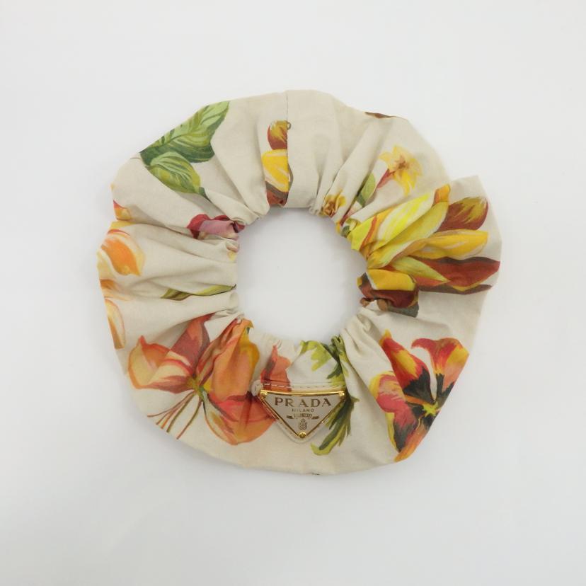 PRADA プラダ/プリントファブリックシュシュ/サンドベージュ/1IF012//Aランク/77