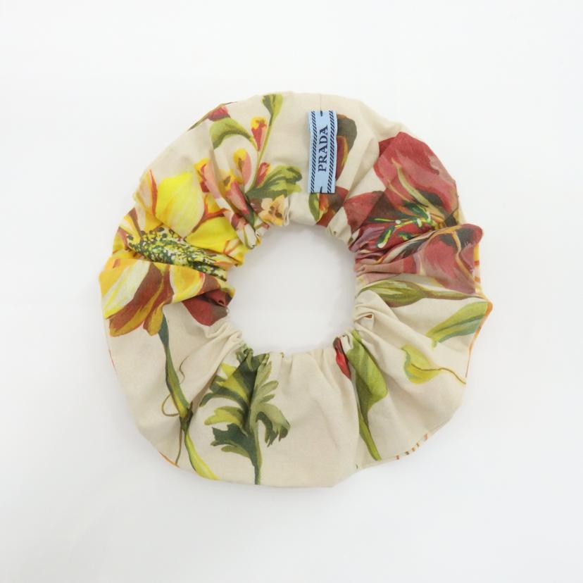 PRADA プラダ/プリントファブリックシュシュ/サンドベージュ/1IF012//Aランク/77