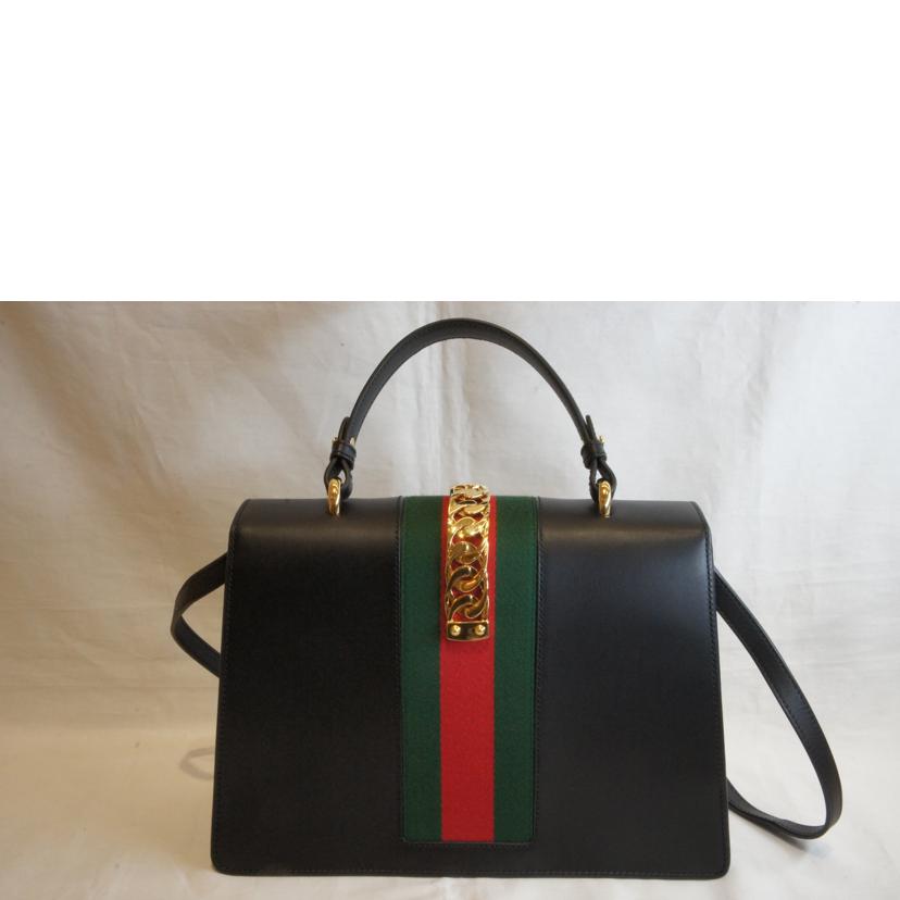 GUCCI グッチ/シルヴィ/レザーハンド2WAY/431665//493***/Aランク/92