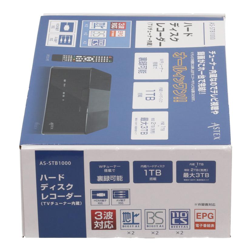 ASTEX アステックス/HDDレコーダー/AS-STB1000//STB1000H23100591/Sランク/84