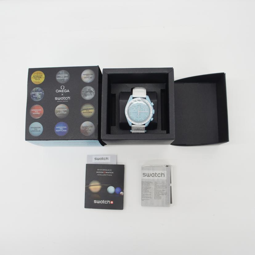 OMEGA×swatch/MISSION TO URANUS/ムーンスォッチ/SO33L100//Aランク/85