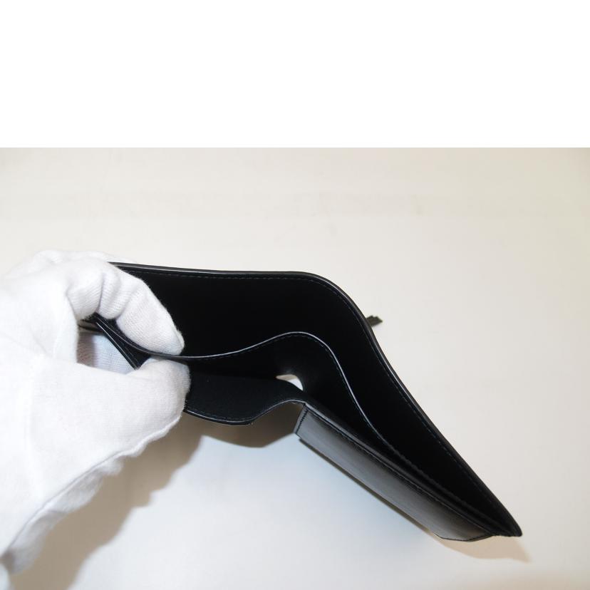 BALENCIAGA バレンシアガ/クロコ型押し二つ折り財布/ブラック/650870//584***/SAランク/69