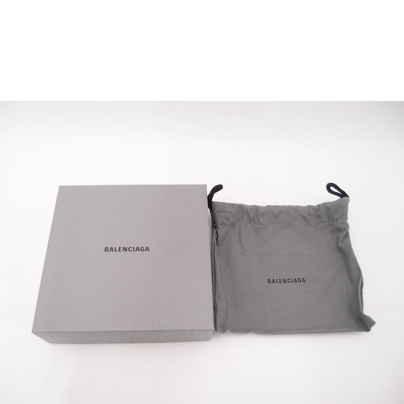 BALENCIAGA バレンシアガ/クロコ型押し二つ折り財布/ブラック/650870//584***/SAランク/69
