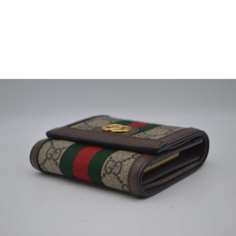 GUCCI グッチ/オフディアGGスプリームコンパクトレザーウォレット/598662//218*/Aランク/89