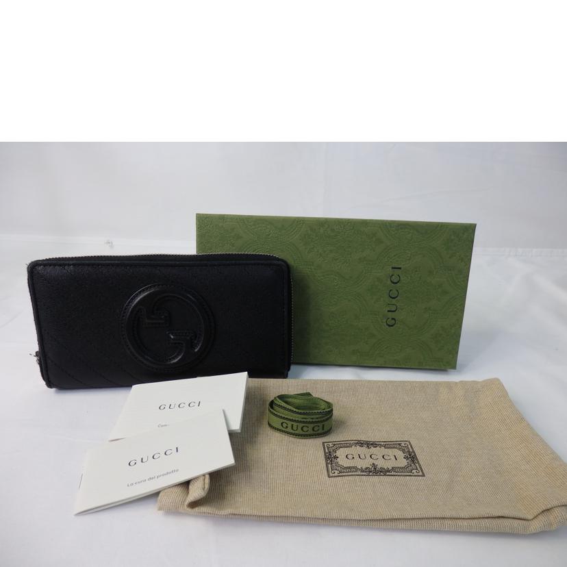 GUCCI グッチ/ブロンディ/ジップアラウンドウォレット/ラウンドファスナー長財布/黒/760312//218*/Bランク/84