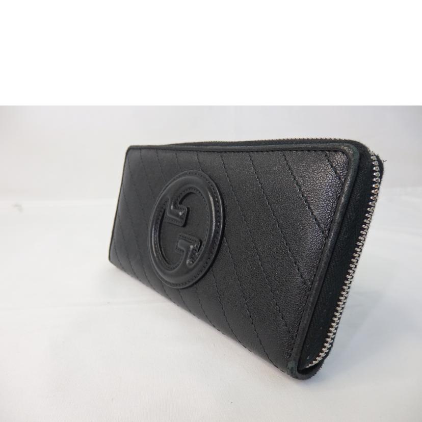 GUCCI グッチ/ブロンディ/ジップアラウンドウォレット/ラウンドファスナー長財布/黒/760312//218*/Bランク/84
