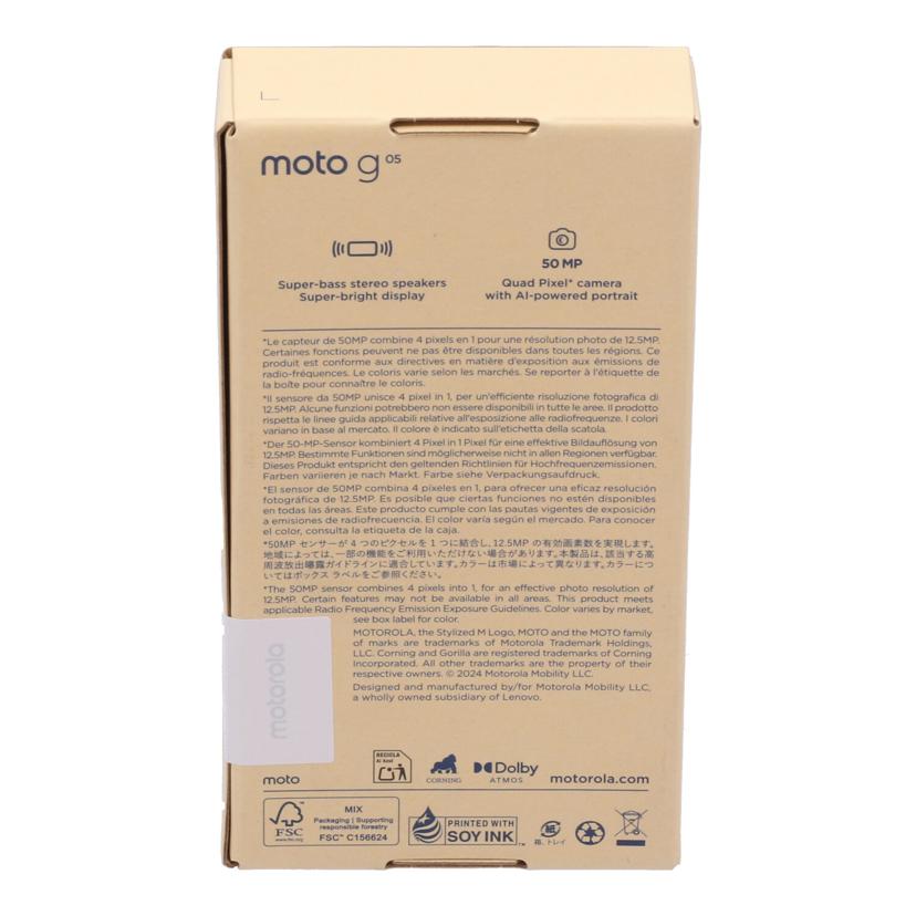 Motorola SIMフリー モトローラ/スマートフォン/moto g05 128GB 未使用/XT2523-5//PB6N0002JP/Sランク/19