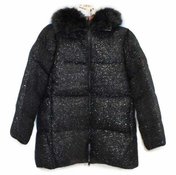 MONCLER モンクレール/CHAUVETショーヴェラメツイードダウンジャケットブラック//ABランク/92
