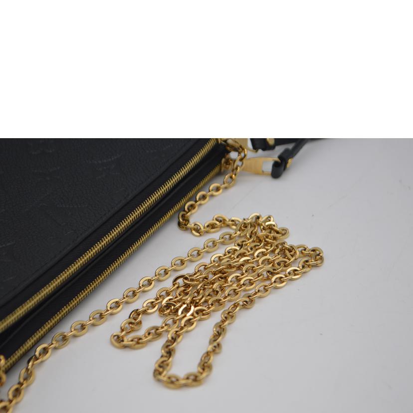 LV ルイヴィトン/ポシェット・ドゥーブルジップ/アンプラント/ノワール/M68568//GI0***/SAランク/89