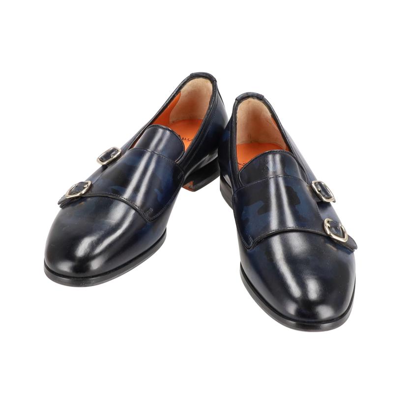 Santoni サントーニ/ダブルモンクローファー/青カモフラ柄/13907 50 F//Aランク/20