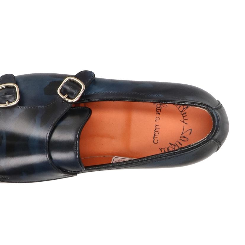 Santoni サントーニ/ダブルモンクローファー/青カモフラ柄/13907 50 F//Aランク/20
