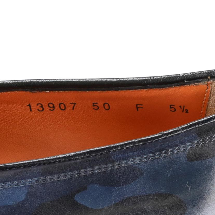 Santoni サントーニ/ダブルモンクローファー/青カモフラ柄/13907 50 F//Aランク/20