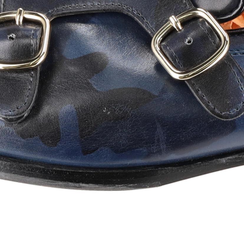 Santoni サントーニ/ダブルモンクローファー/青カモフラ柄/13907 50 F//Aランク/20