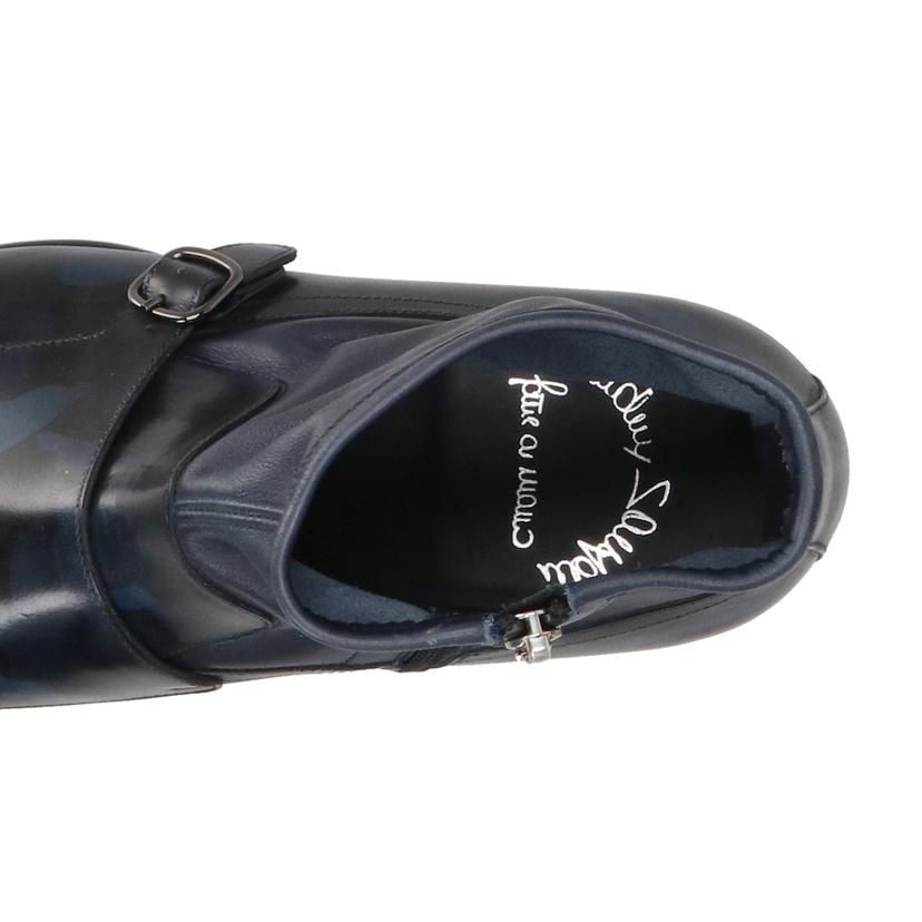 Santoni サントーニ/ダブルモンクショートブーツ/青迷彩柄/14498 50 F//Aランク/20