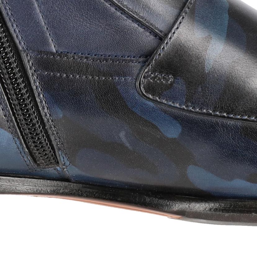 Santoni サントーニ/ダブルモンクショートブーツ/青迷彩柄/14498 50 F//Aランク/20