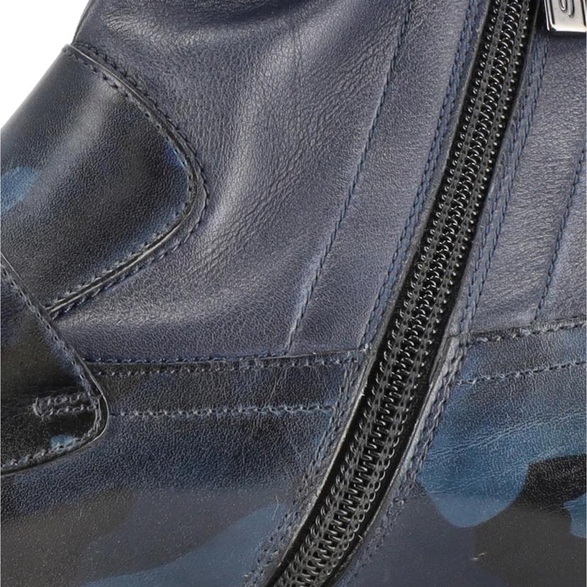 Santoni サントーニ/ダブルモンクショートブーツ/青迷彩柄/14498 50 F//Aランク/20