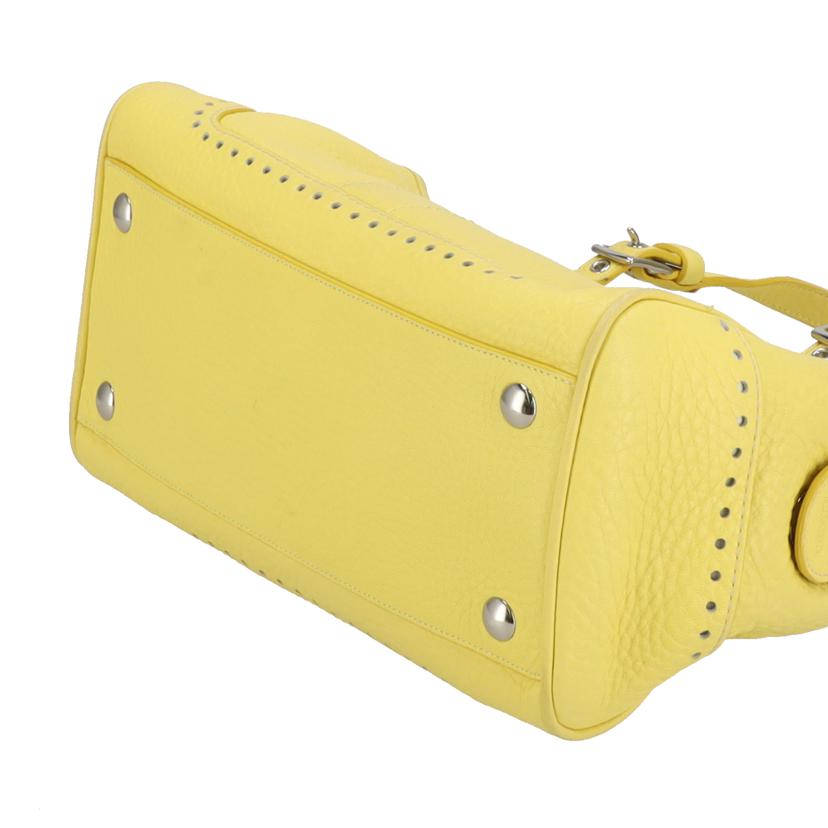 COACH コーチ/ペブルドレザーハンドバッグ/イエロー/5031//M04*/ABランク/18