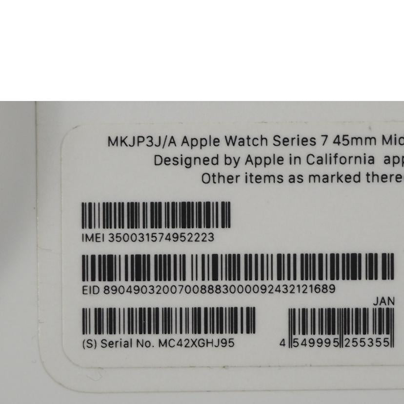 Apple アップル/Apple Watch Series7 GPS+Cellular 45mm アルミニウム/MKJP3J/A//SMC42XGHJ95/Bランク/79