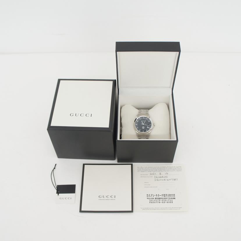 GUCCI グッチ/Gタイムレス・ブラック/メンズ/クオーツ/126.4//182*****/ABランク/40
