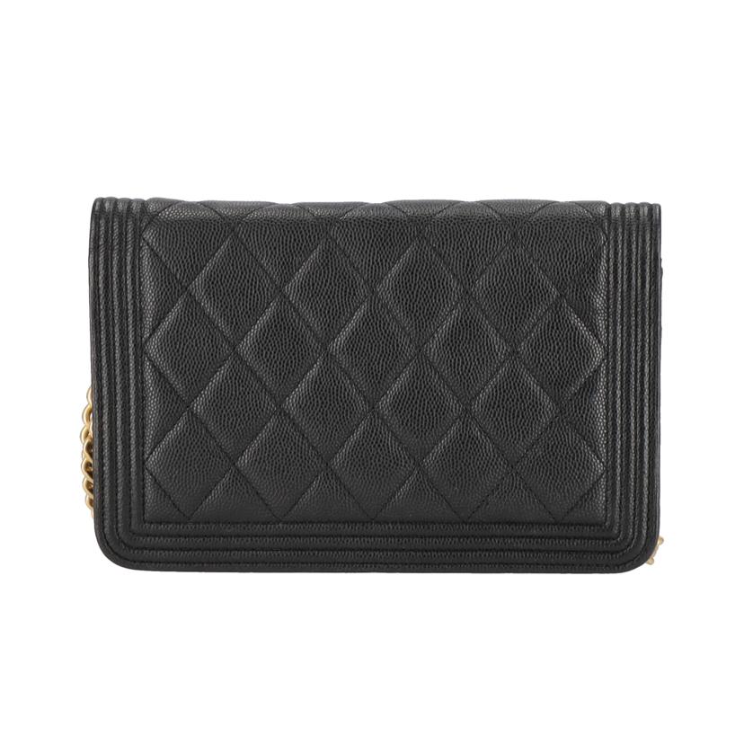 CHANEL シャネル/ボーイシャネルチェーンウォレット/キャビアスキン/ゴールド金具//T7J*****/Aランク/75