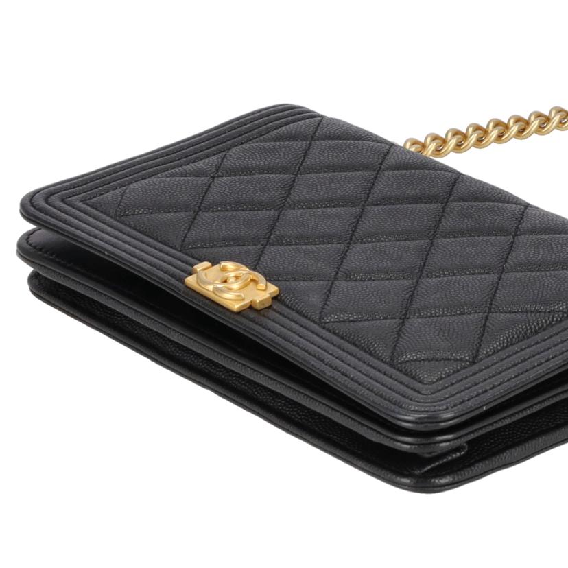 CHANEL シャネル/ボーイシャネルチェーンウォレット/キャビアスキン/ゴールド金具//T7J*****/Aランク/75